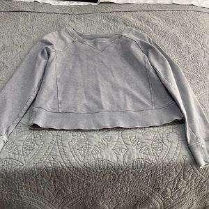 Lululemon Cropped Boxy Crewneck Sweatshirt Grey